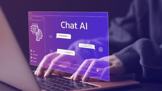 Zaslon s pogovorom z umetno inteligenco